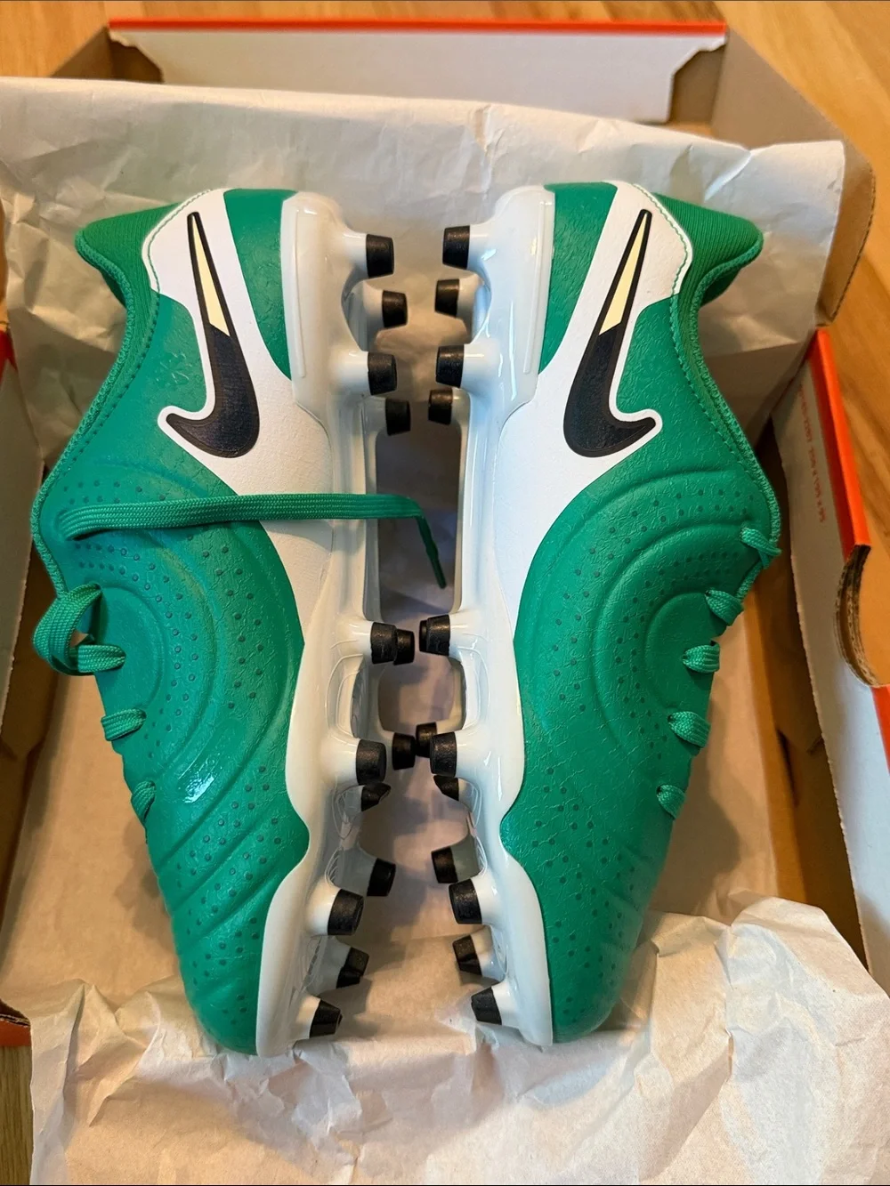 NIB NIKE Jr Legend 10 Academy FG/MG LV8 Green Soccer Cleats - Performance 🥅⚽️🏆